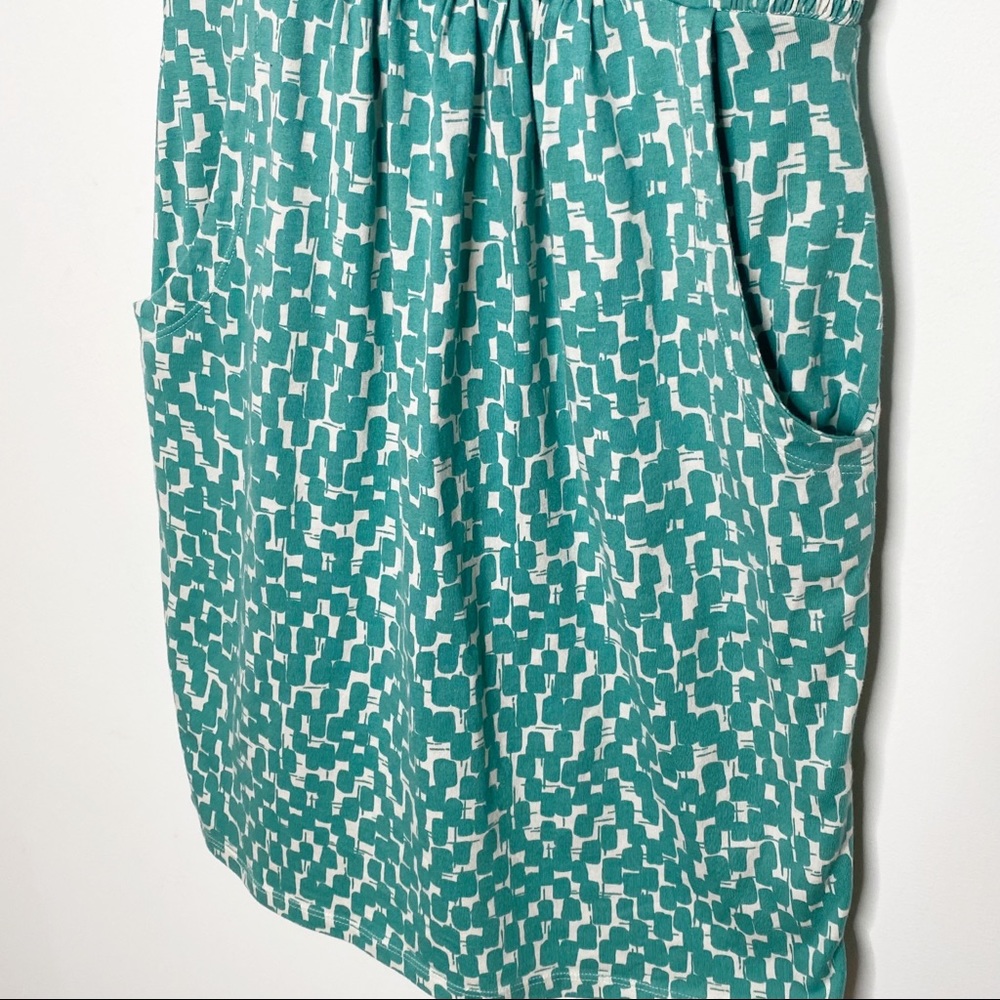 Boden Green Printed Cap Sleeve Jersey Knit Dress - Picture 5 of 9